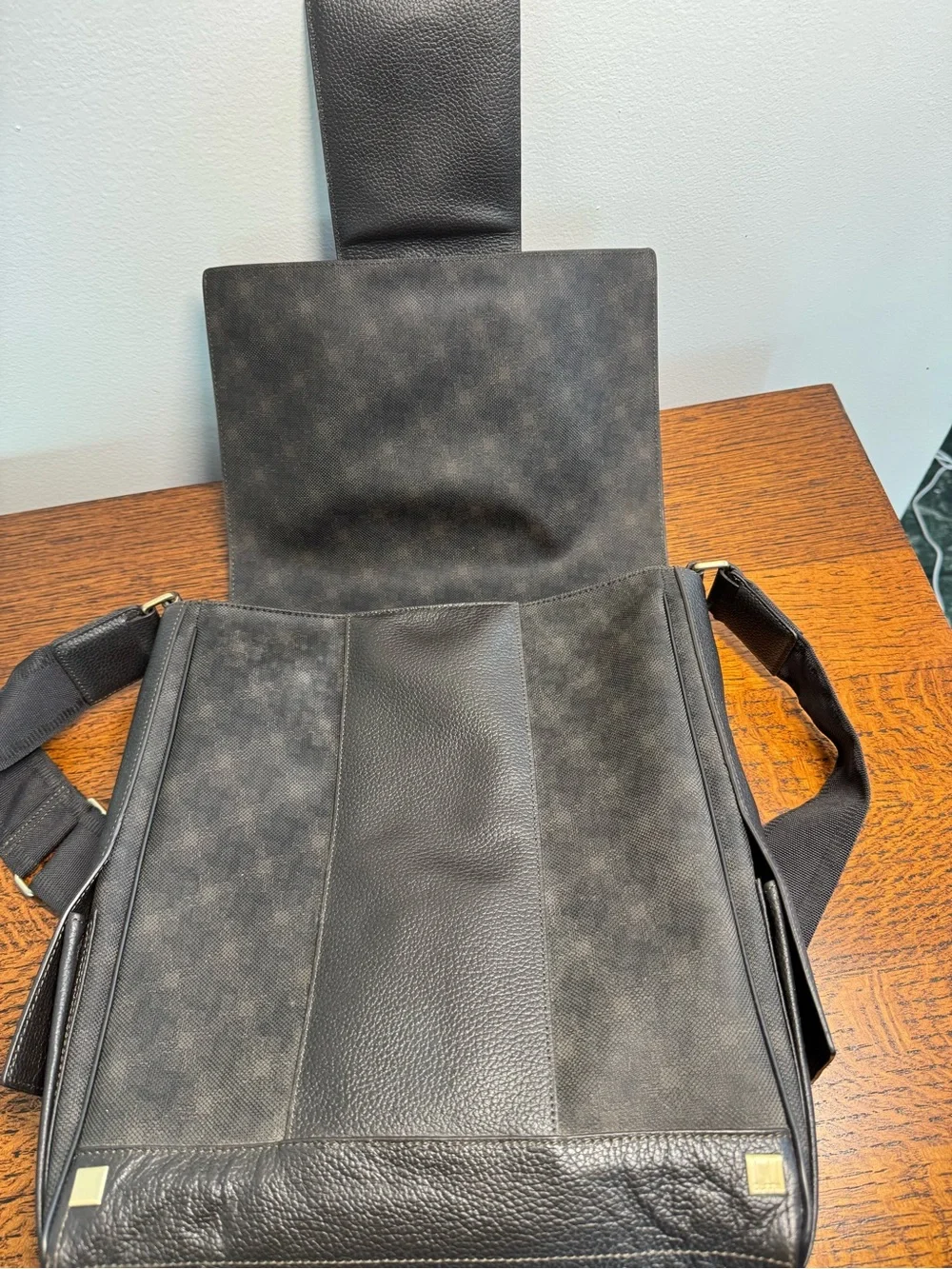 Dunhill Canvas and Leather Messenger Bag